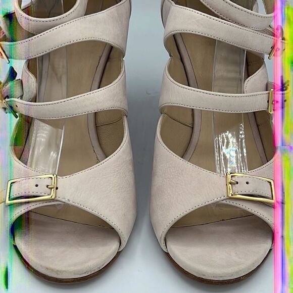 Chloé Buckled Wedge Pink Suede Sandals US 10/ EU 40 - Picture 3 of 11